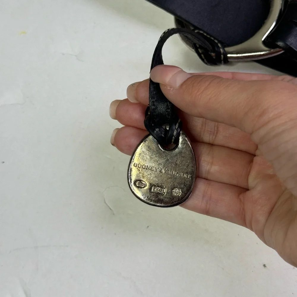 Dooney & Bourke Black Leather Replacement Strap Handle w Charm